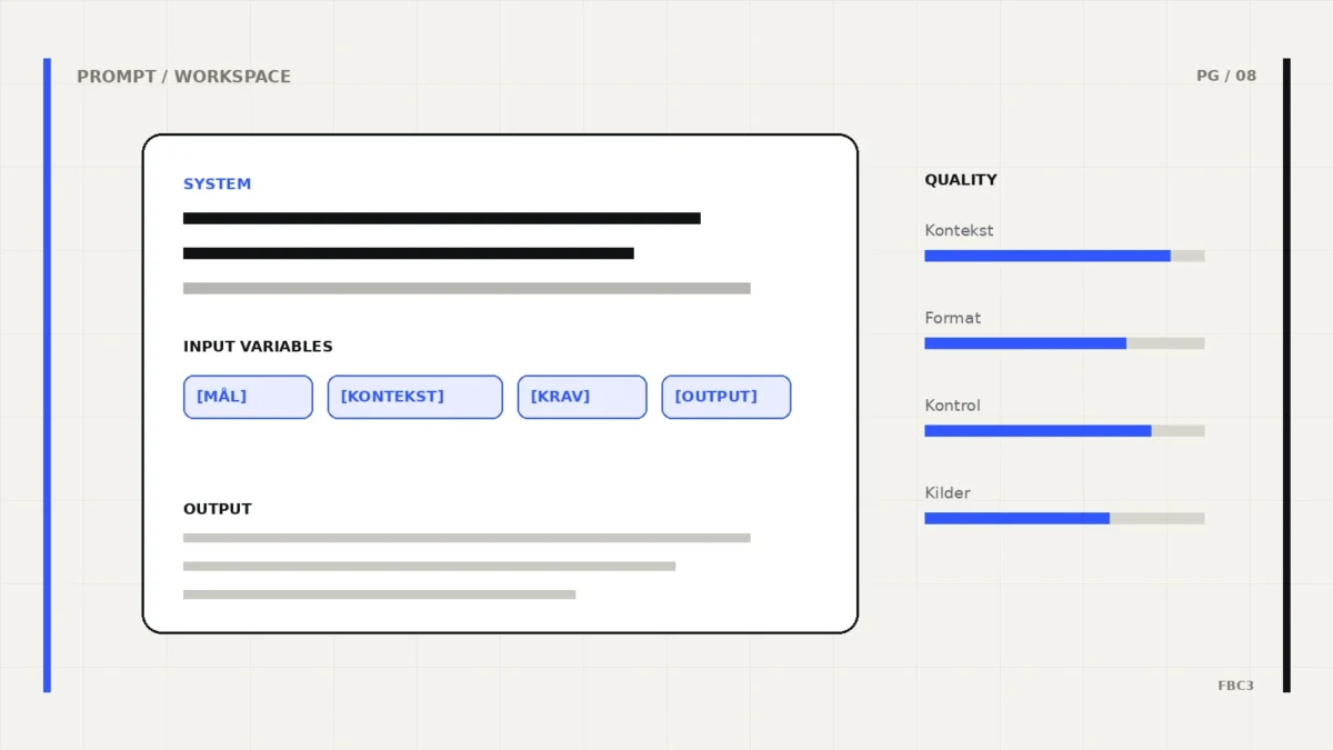 Illustration til Prompt chaining: del komplekse opgaver op – redaktionel AI-guide på PromptGuiden
