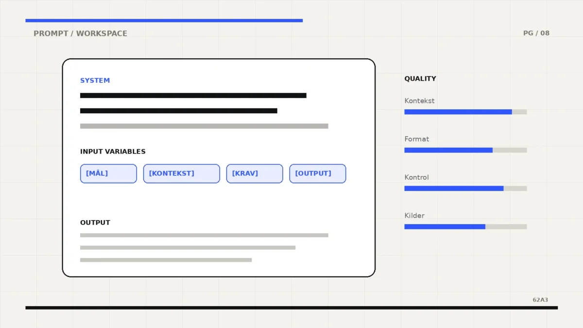 Illustration til System prompts: hvad er de, og hvordan bruges de? – redaktionel AI-guide på PromptGuiden
